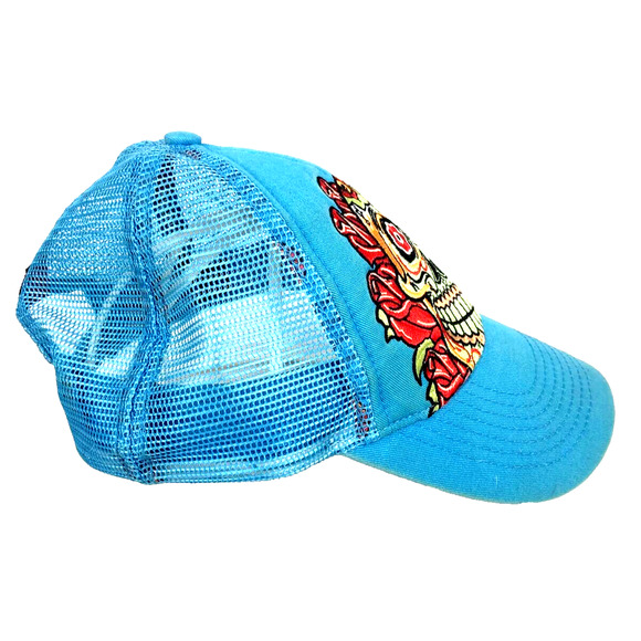 Hart & Huntington Tattoo Truckers Cap Skull Snapback Anoma 2006 Mesh Hat Blue - Picture 5 of 8